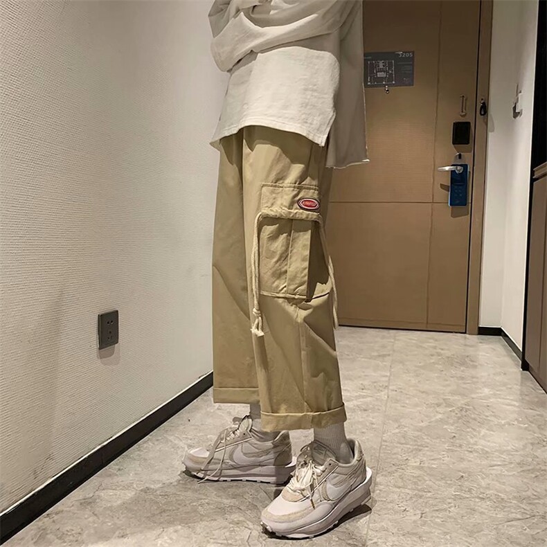 工装裤男潮牌ins韩版潮流百搭阔腿直筒宽松休闲长裤秋季G2188-p35,男装休闲裤,星座1008