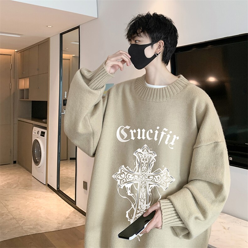 半高领毛衣男士大码针织衫男毛线衣男M18268-P45加绒款-P65,男装针织衫/毛衣,电商A040