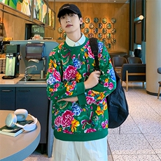 W2情侣大码衬衫领假两件卫衣外套学生班服团队新中式表演出汉服潮，男装衬衫，星座115A(原星座507）
