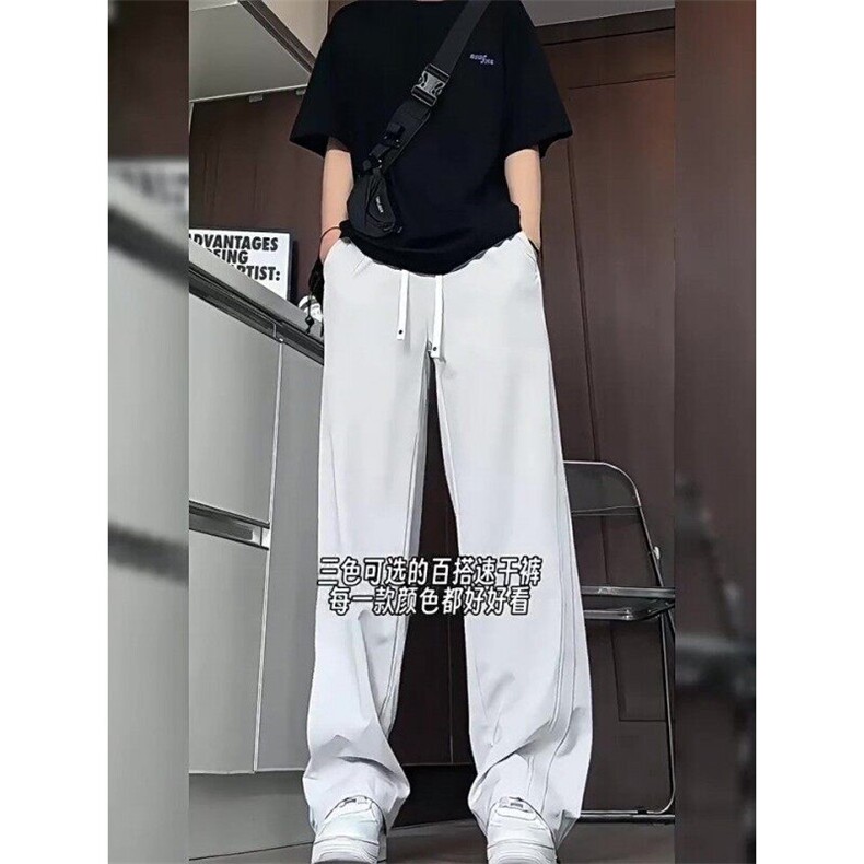 抖音品质夏季薄款冰丝休闲裤长裤子K2530P25,男装休闲裤,星座1904A