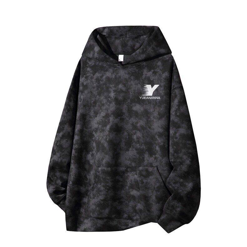 得物供货、重磅420克现货麂皮绒扎染卫衣HD019-1-WL25232ZR-P45,男装卫衣,电商019-1