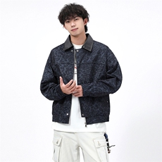 豹纹美式高街潮牌方格设计感夹克外套男2025秋季新款JK1246-P85，男装夹克，星座1103-3