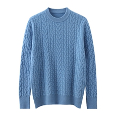 秋冬季羊毛七针加厚扭花轻奢羊毛衫男装，男装羊毛衫，唯若美羊绒