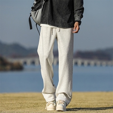 坠感垂顺重磅华棉秋冬加绒黑色休闲裤X1610-特批35加绒特批46，男装卫衣，星座718