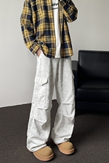 直筒裤工装脏脏裤休闲裤男女美式高街潮牌长裤子K7048-P56，男装休闲裤，电商D202-1