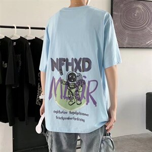 男圆领纯棉T恤宽松短袖T07P30图片
