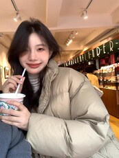 白灵儿棉服女款2023年新款短款小个子奶呼呼韩版轻便棉衣面包服，女装棉衣/棉服，梦白服饰厂