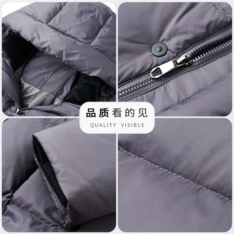 大货冬季男士连帽长款90%白鸭绒羽绒服大衣加厚300克羽绒外套,男装羽绒服,钱塘723