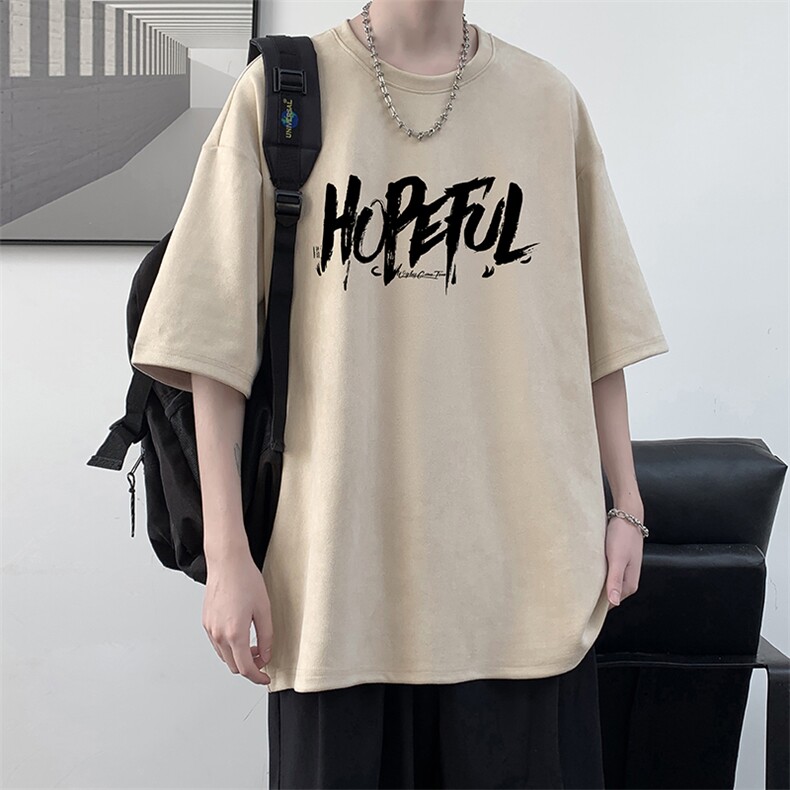 麂皮绒短袖t恤男大码半袖男 JD82425-P25图片