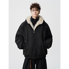 现货螺纹拼接座山雕棉服美式连帽重磅情侣外套A170-M911-P138，男装棉衣，电商A170