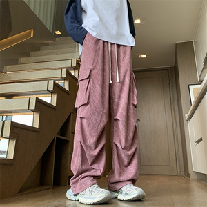 秋季新款满印字母绣花伞兵褶工装休闲裤 XZ604-KG81-特P40控78图片