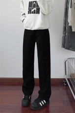 B221美式ins高街暗黑重工艺宽松直筒牛仔裤LK24425-特P45控78，男装牛仔裤，电商B221