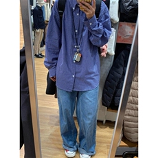 【档口现货】少年感蓝色格子衬衫男春秋季长袖衬衣CS552-特P30，男装衬衫，星座1007（原301D）