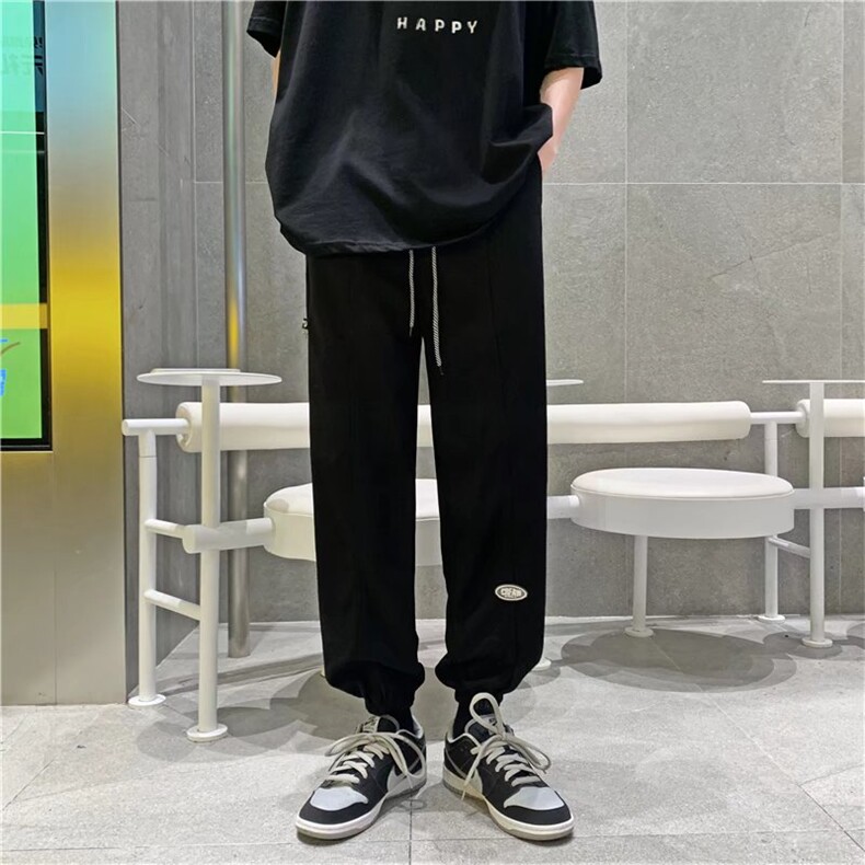 春夏运动休闲裤男直筒垂感ins潮牌港风G263P28图片