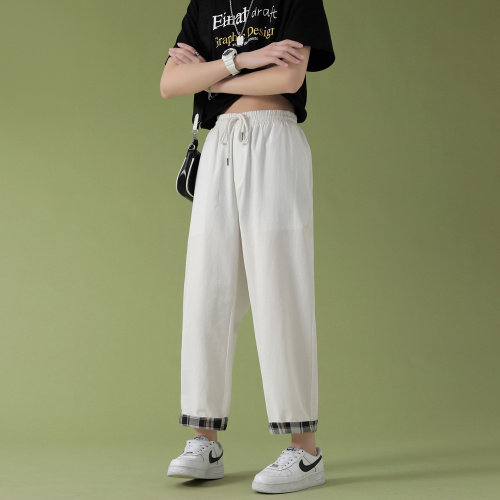 2021宽松百搭纯色休闲九分裤K615特批P35，女装休闲裤，星座718-1