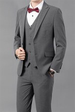 西服三件套套装男士商务帅气英伦风中青年正装外套ASD17211-P375，男装西服套装，电商B212（原钱塘6029）