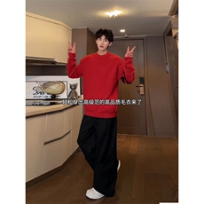 1506A/G82070/P43圆领毛衣针织衫男潮牌帅气秋冬季打底衫1，男装T恤，星座1506A