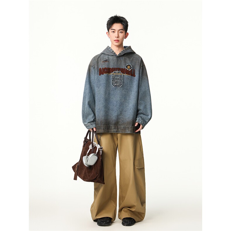 水洗牛仔外套男款春美式痞帅上衣服宽松休闲工装夹克JK1327-P80,男装工装外套,星座1103-3