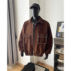男装短款呢料呢子夹克外套2025冬季毛呢大衣XZ514-2-F9-P98，男装夹克，星座514-2(原B239)