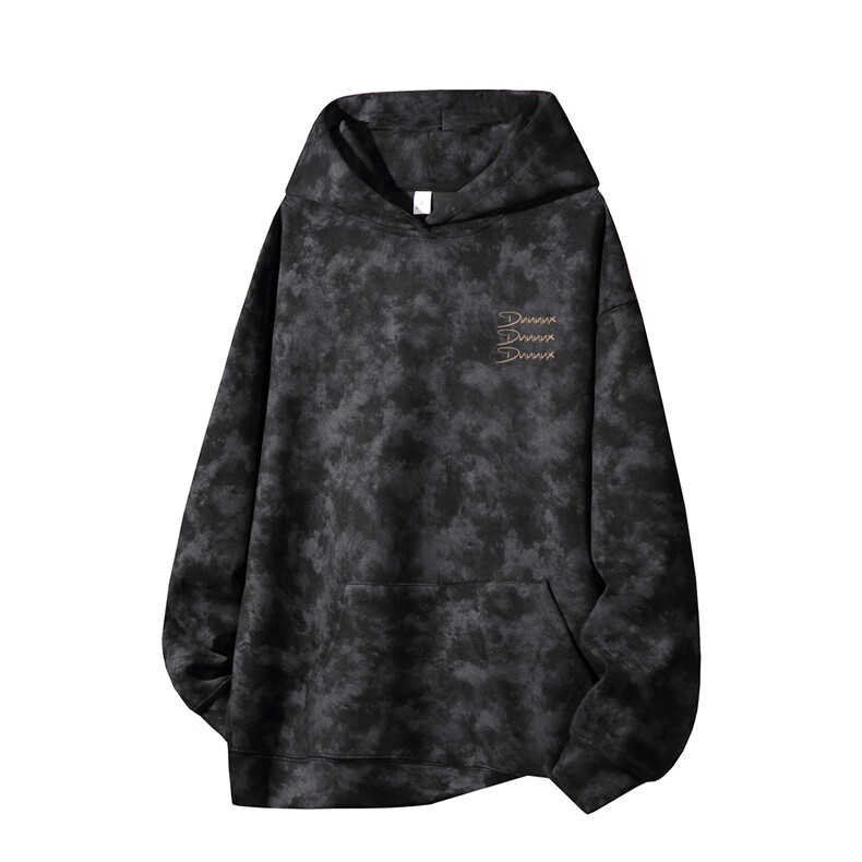 得物供货、重磅420克现货麂皮绒扎染卫衣HD019-1-WL25300ZR-P45,男装卫衣,电商019-1