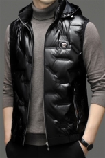 22冬季新款羽绒马甲男保暖外套80白鸭绒PU休闲连帽ZG22951-P170，男装羽绒服，钱塘6003（原4033）