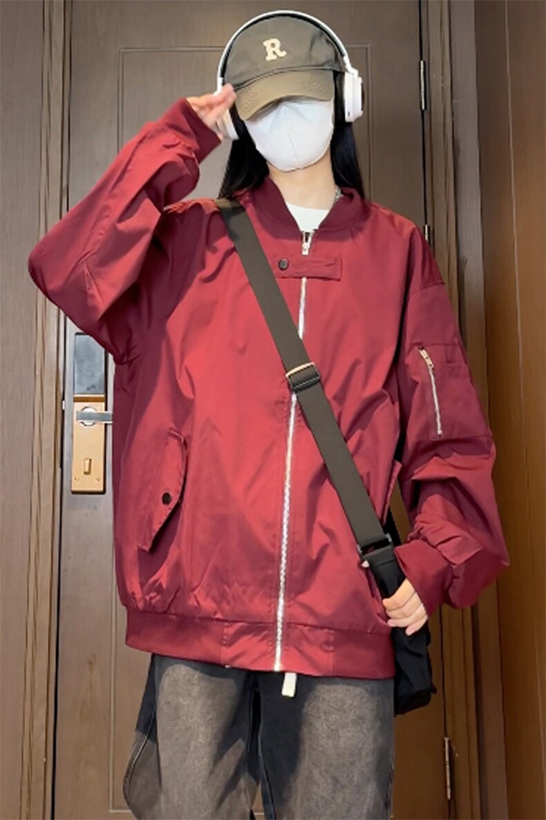 光板得物\唯品\抖音二开高品质防水棒球领冲锋衣夹克F360P55,男装夹克,电商A247