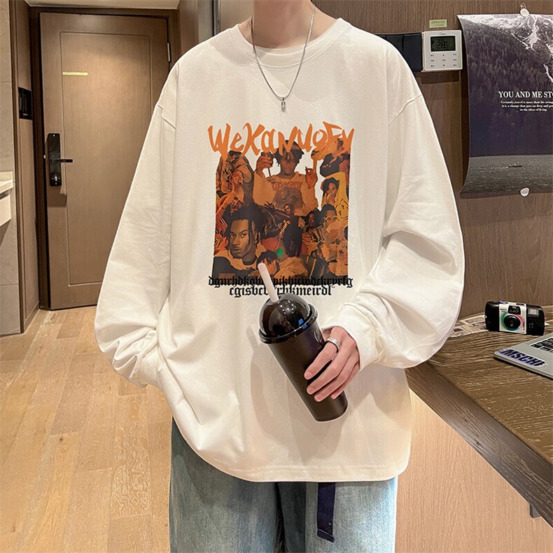 抖音得物供货量大从优可提供视频美式长袖T恤CT819特P25,男装T恤,电商A486-1