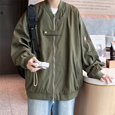2023秋季新款宽松百搭设计感棒球服男女同款飞行夹克外套JKH02，男装夹克，星座1116A-1（原606A）