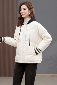 2023冬装新款百搭连帽短款羽绒服图片