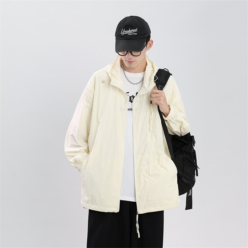 新款-休闲皮肤衣锦纶防晒50+时尚防嗮衣XZ301b-2-FS2311P48，男装防晒衣，星座301B-2（原A443-1）