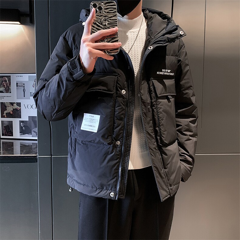 店主风连帽款白鸭绒80保暖休闲大口袋款B226-9007-P195，男装棉衣，电商A210