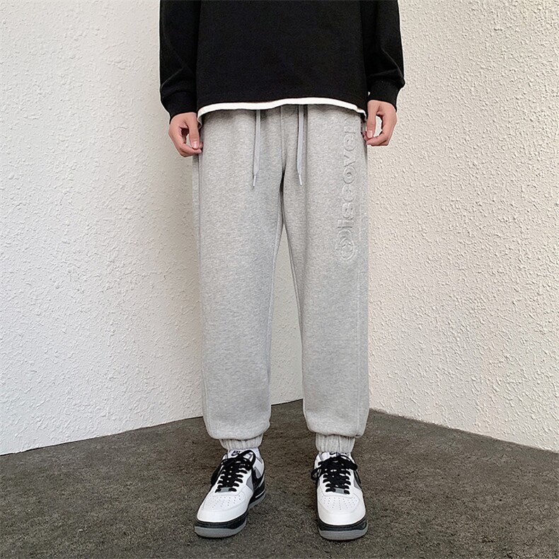 新春男韩版潮流港风休闲立体印花松紧束脚宽松休闲裤FNY2322-P45,男装休闲裤,电商A128