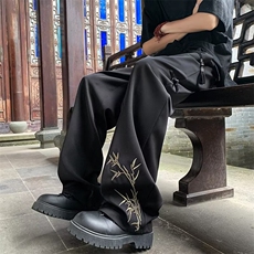 男新款青少年时尚新中式刺绣西裤ZD46P38，男装西裤，星座1116-2