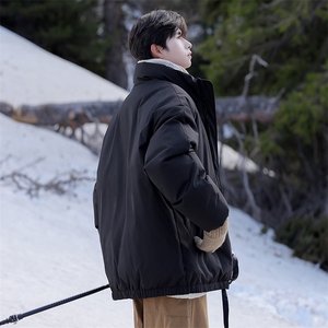 现货冬季美式休闲加厚雪山外套夹克立领纯色三防户外工装棉服图片