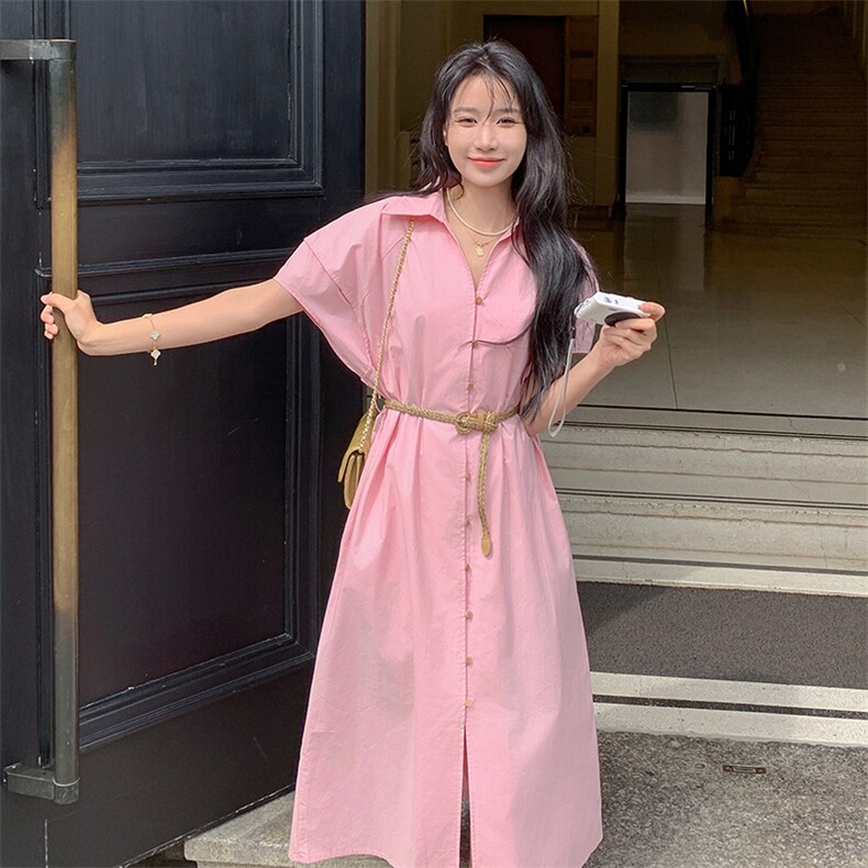 2024新款粉色衬衫长裙212A-8834-P115-K169，女装套装/套裙，浙宝212A