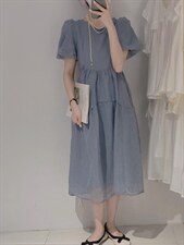 长款连衣裙，女装连衣裙，驿谷