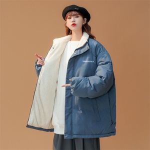 ！2023冬季新款男女同款棉衣情侣中性风立领外套潮MY101特P78图片