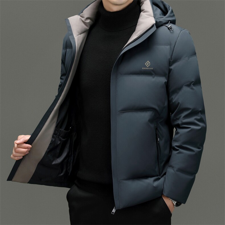 DF31803钱塘2020-2时尚简约冬季厚款连帽中年男士羽绒服P263,男装羽绒服,钱塘207-2