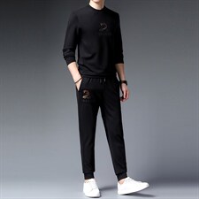 CA9810钱塘2020-2中青年男士帅气时尚休闲百搭长袖套装P152，男装休闲套装，钱塘207-2