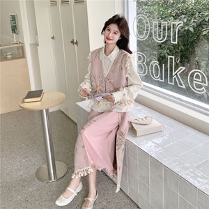 现货  新款首马甲衬衫半裙三件套 26163P190K298图片