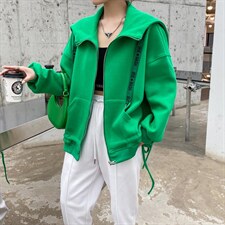 春款刺绣下摆抽绳外套，其它，茜娅图seattle