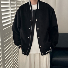 秋冬毛呢棒球服潮牌宽松呢子外套休闲夹克-AJ23058-P115，男装夹克，电商A351