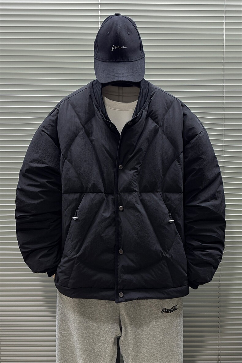 2025新标90白鸭绒冬季棒球服短款男士羽绒服外套359-P280,男装羽绒服,钱塘708(原3018)