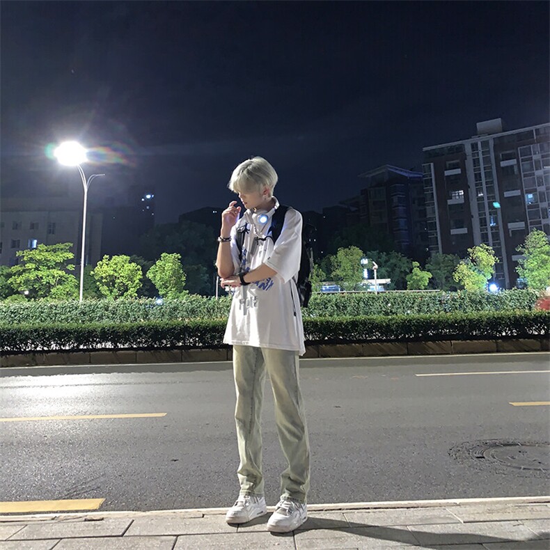已授权美式复古vibe裤子高街水洗黄泥染牛仔裤控78,男装牛仔裤,星座310A-4