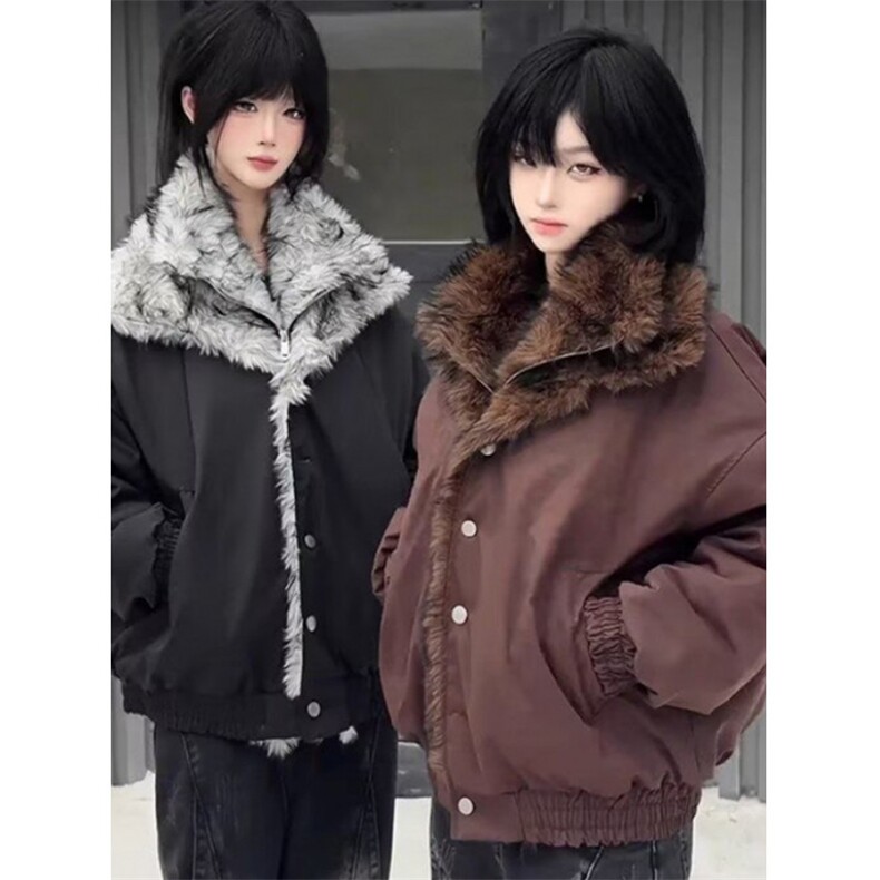 小众设计感双面穿座山雕外套男冬季皮草貂毛大衣MH327,女装短外套,星座1116A（原606A-3）