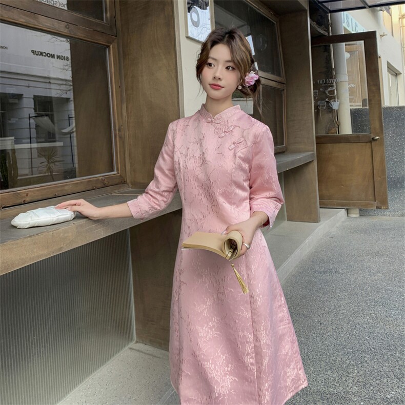 2026年春季女装女士精品唐装民族服装舞台服装唐装,女装连衣裙,凡歌灵