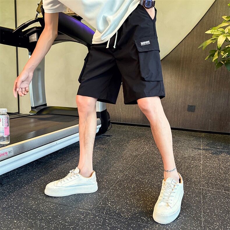 社会小伙夏季男士潮牌工装短裤男时尚百搭帅气5分裤C208-K28-P48图片