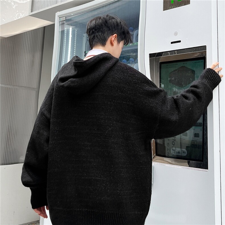 特P50控8898高品秋冬季连帽毛衣男慵懒风针织衫毛衣外套MYL01,男装针织衫/毛衣,电商B370