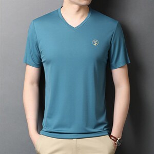 爸爸夏装冰丝polo衫薄款男士短袖t恤中年人商务休闲时尚百搭衣服图片