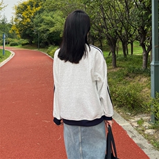抖音得物品质秋冬美式高街重磅结构拼接织带翻领卫衣夹克外套W113，男装夹克，电商A486